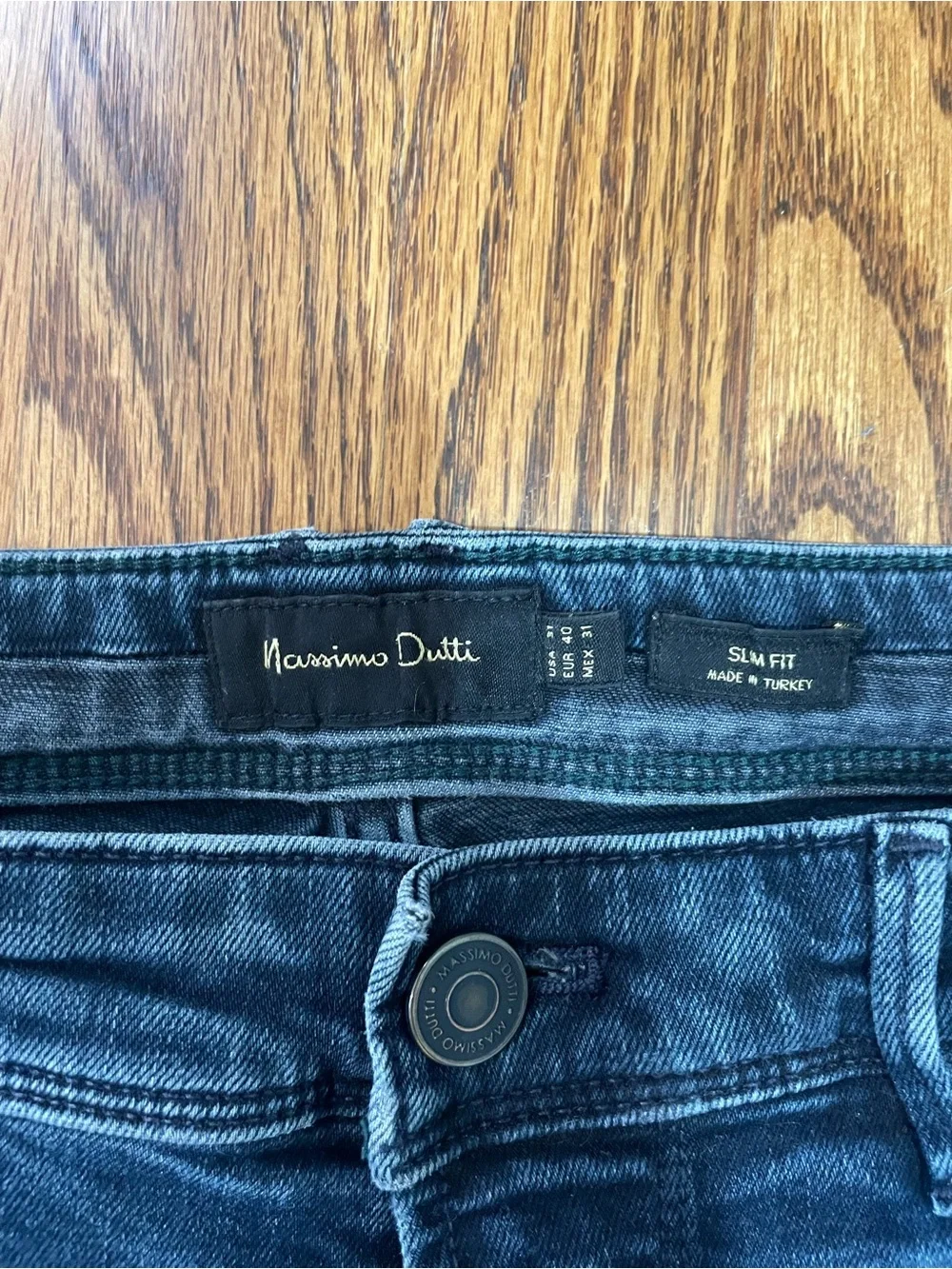Massimo Dutti Men's Slim Jeans - Dark Blue
